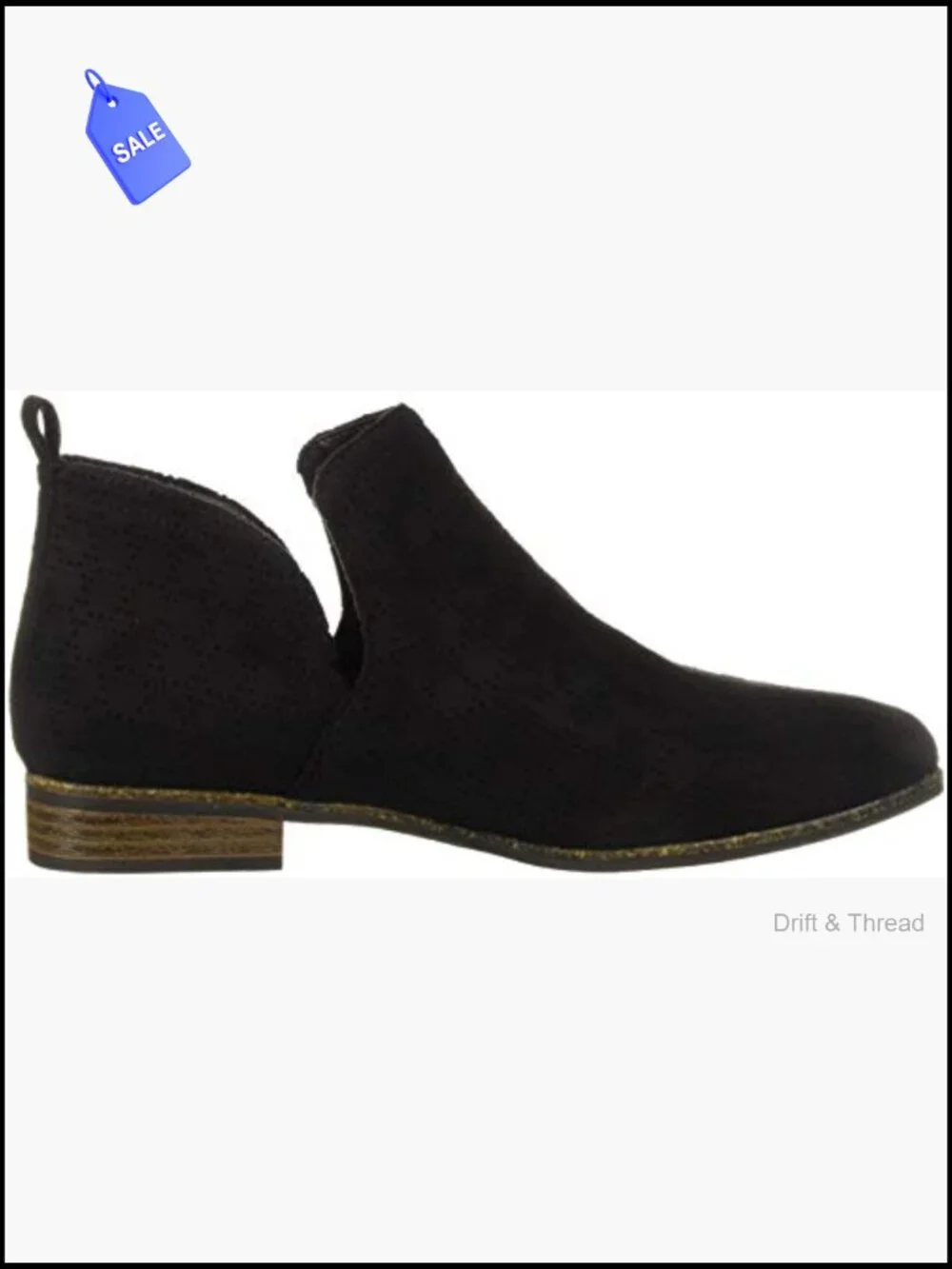 Women's Ankle Booties Slip On Low Heel Comfort Boots Round Toe Fall